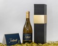 Packaging-Gift Box-Blk Texture, Gold Band, 1x750ml